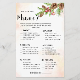 Was ist auf Ihrer Phone Polterabend Game Card? Flyer