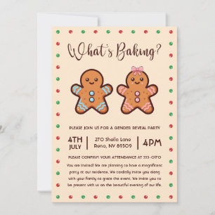 Was ist Backen von Lebkuchen-Geschlechtsenthüllung Einladung