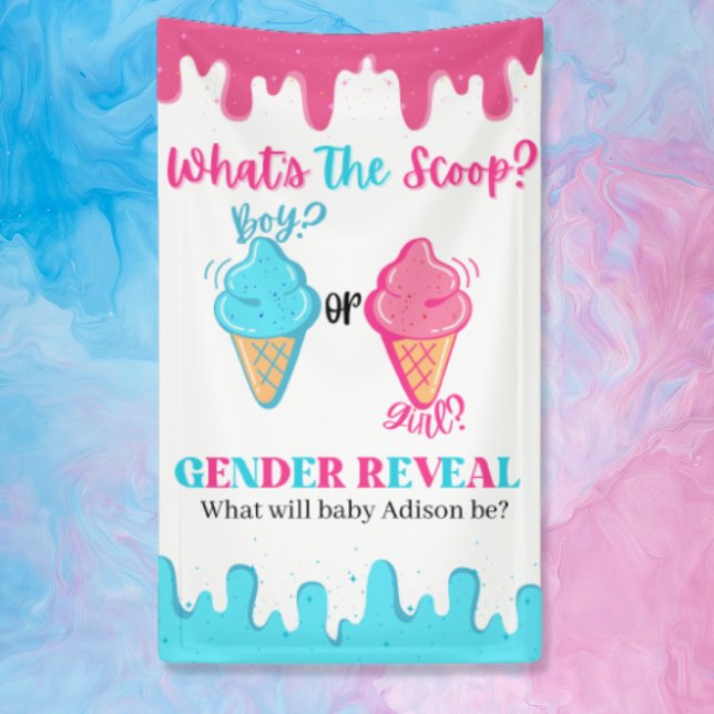 Was ist das Banner der "Scoop Ice Cream Gender Rev (Von Creator hochgeladen)