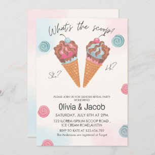 Was ist das Eis-Scoop-Geschlecht, das Party offenb Einladung