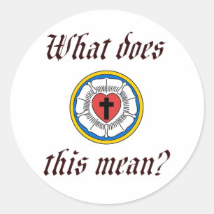 Was ist das Gemein? Runder Aufkleber