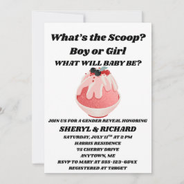 Was ist das Party des Scoop Gender? Einladung