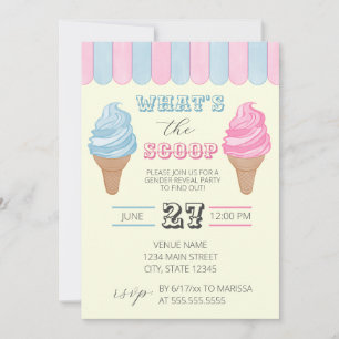 Was ist das Scoop Soda Shop Gender Reveal Party? Einladung