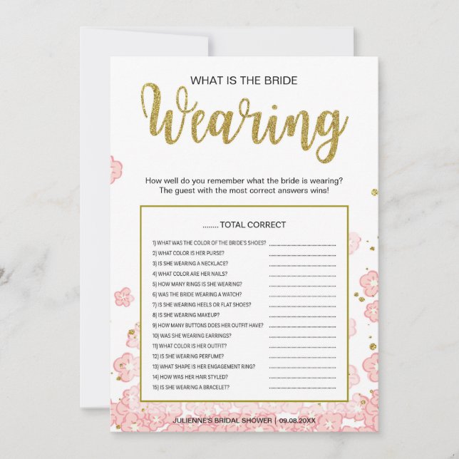 Was ist das Spiel der Braut? | Gold und Rosa (Vorderseite)