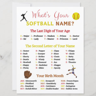 Was ist dein Softball-Namensspiel?