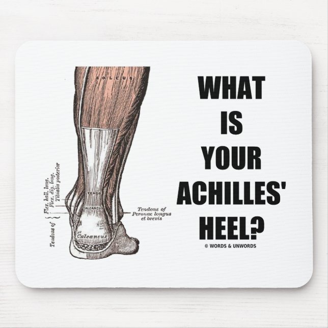 Was ist deine Achillesferse? (Heel Anatomy) Mousepad (Vorne)