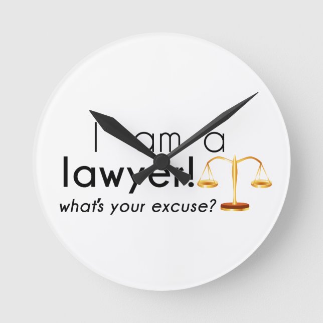 Was ist deine Ausrede? Runde Wanduhr (Vorderseite)