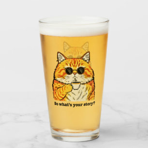 Was ist deine Geschichte Tee, Sarcastic Cat Glas