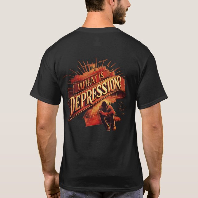Was ist Depression? - Denkanreiz für die psychisch T-Shirt (Rückseite)