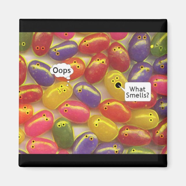 Was ist der Geruch? Jelly Beans Magnet (Vorne)