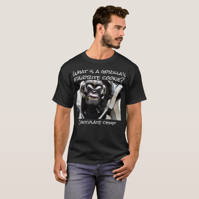 Was ist der Lieblingskeks eines Gorillas? T-Shirt (Vorne ganz)