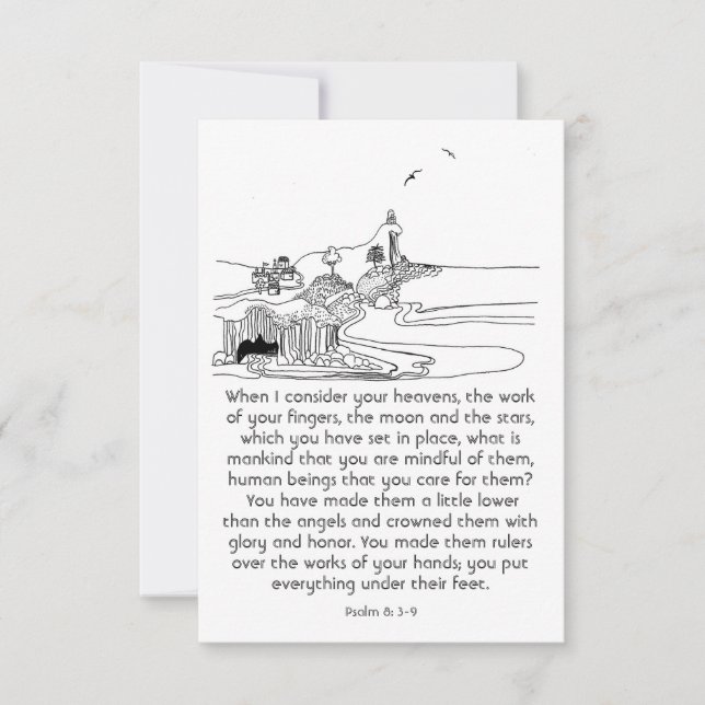 Was ist der Mensch, den du achtest? Mitteilungskarte (Vorderseite)