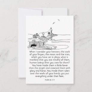 Was ist der Mensch, den du achtest? Mitteilungskarte