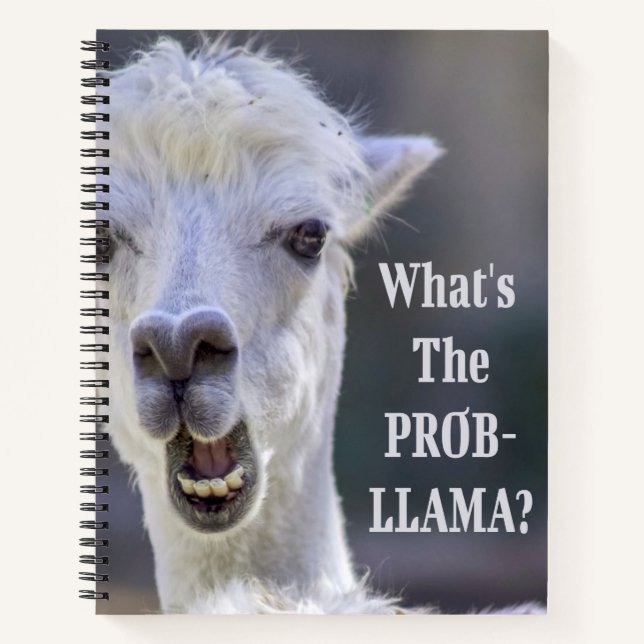 Was ist der Prob- Llama? Niedlich Funny LLAMA Notizbuch (Vorderseite)