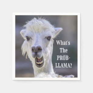 Was ist der Prob- Llama? Niedlich Funny LLAMA Serviette