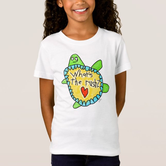 "Was ist der Rush?" Turtle T-Shirt (Vorderseite)