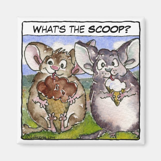 Was ist der Scoop? Cartoon Ice Creme Magnet (Vorne)