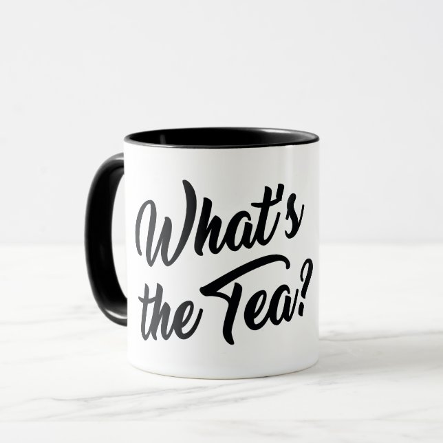 WAS IST DER TEE? TASSE (Vorderseite Links)