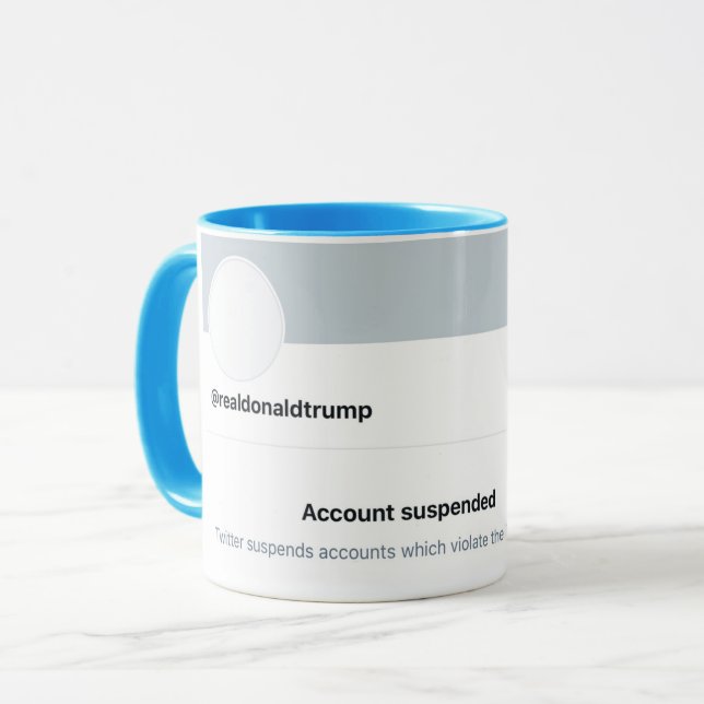 Was ist der Tee? Trump aus Twitter verboten Tasse (Vorderseite Links)