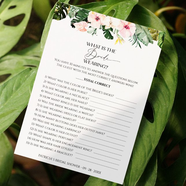 Was ist die Bride mit Tropenkarte? Einladung (Von Creator hochgeladen)