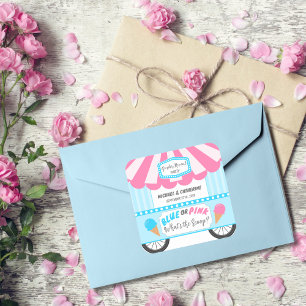 Was ist die Genderoffenbarung für Schotteneis? Quadratischer Aufkleber