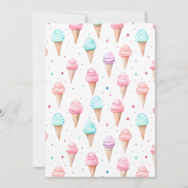 Was ist die Scoop-Feier - Sweet Gender Reveal Einladung (Rückseite)