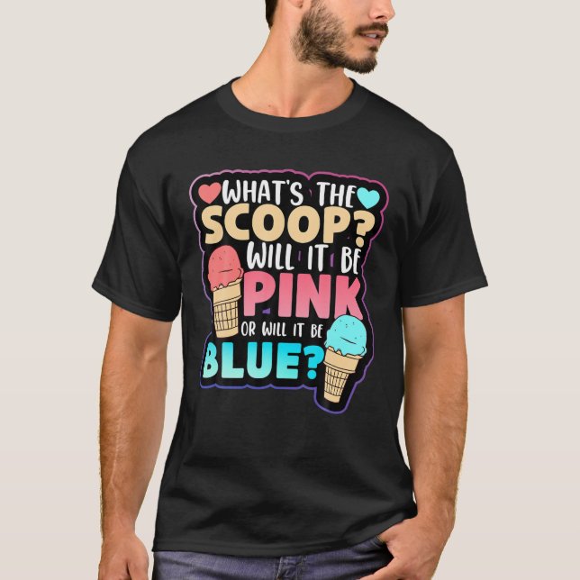 Was ist die Scoop Gender Reveal Ice Cream Baby Ann T-Shirt (Vorderseite)