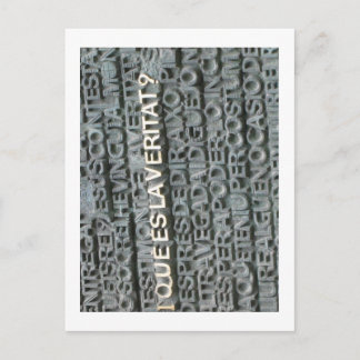 Was ist die Wahrheit? - Que es la Vertat? Postkarte