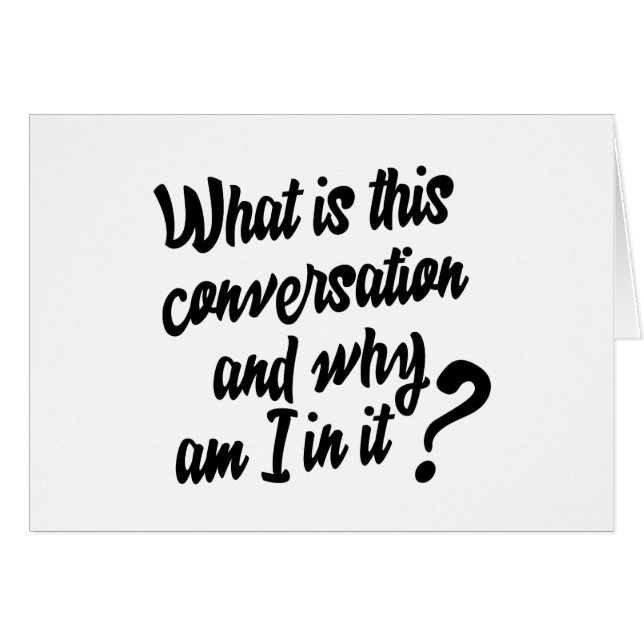 Was ist diese Konversation und warum bin ich in ih (Vorderseite (Horizontal))