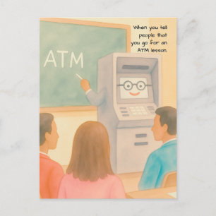 Was ist ein ATM? - Postkarte