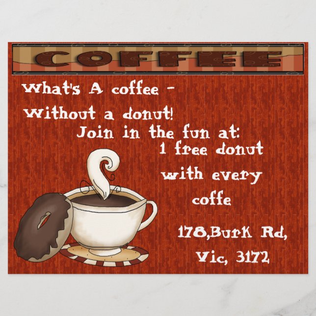 Was ist ein Kaffee - ohne Donut! Flyer (Vorne)