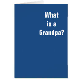 Was ist ein Opa? Sie. Du bist ein Opa.