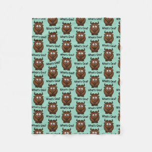Was ist Gnu, Funny Buffalo Cartoon Animal Pun? Fleecedecke