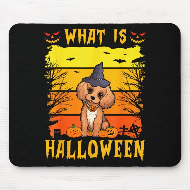 Was ist Halloween-Welpe  Mousepad (Vorne)