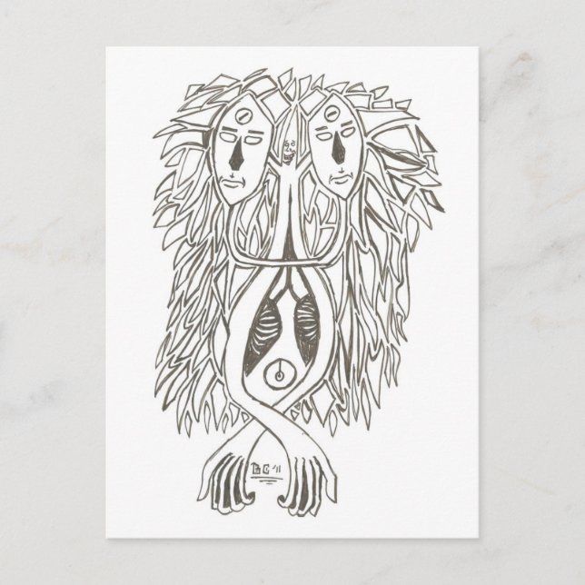 WAS IST HEUTE IN DER MAIL (ZWEI) POSTKARTE (Vorderseite)