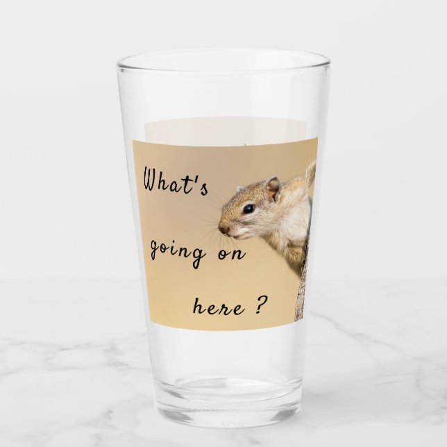 Was ist hier los mit Eichhörnchen-Foto? Glas (Vorderseite)