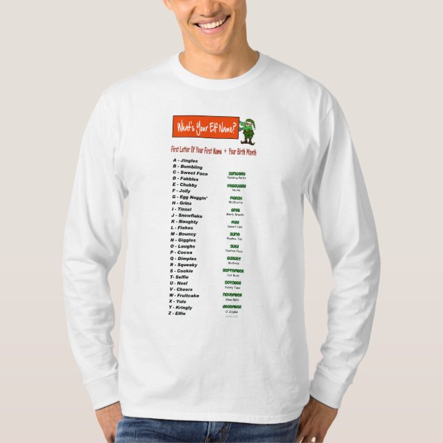 Was ist Ihr Elf-Name? T - Shirt (Vorderseite)