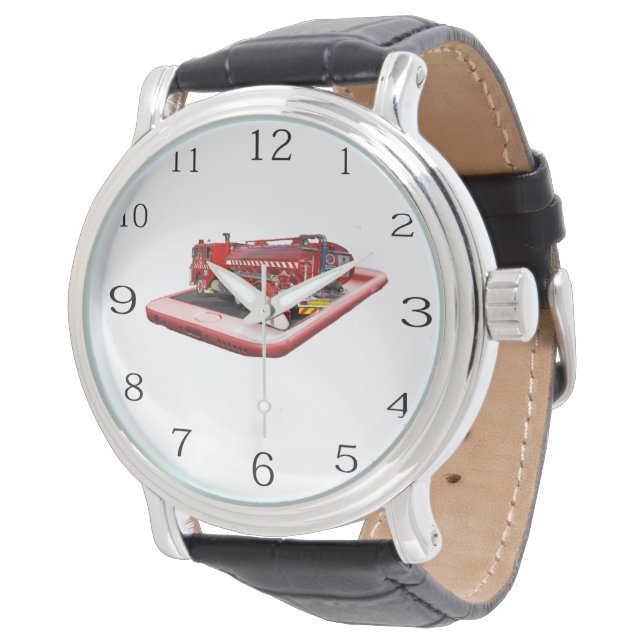 Was ist Ihr Notfall: Pop von Feuerwehrfahrzeugen a Armbanduhr (Schrägansicht)