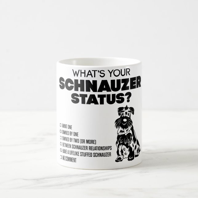 Was ist Ihr Schnauzer-Status? Tasse (Mittel)