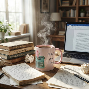 Was ist Ihr Vintager Schreibmaschinenhändler? Tasse