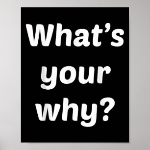 Was ist Ihr Warum Inspirierender Motivationsuntern Poster