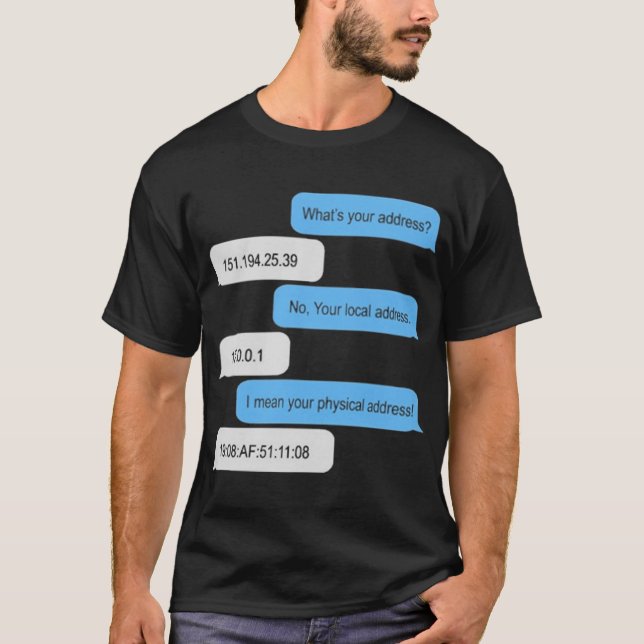 Was ist Ihre Adresse? T-Shirt (Vorderseite)