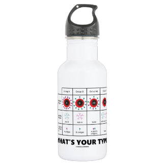 Was ist Ihre Art? (Blutzelle-Gruppen) Trinkflasche