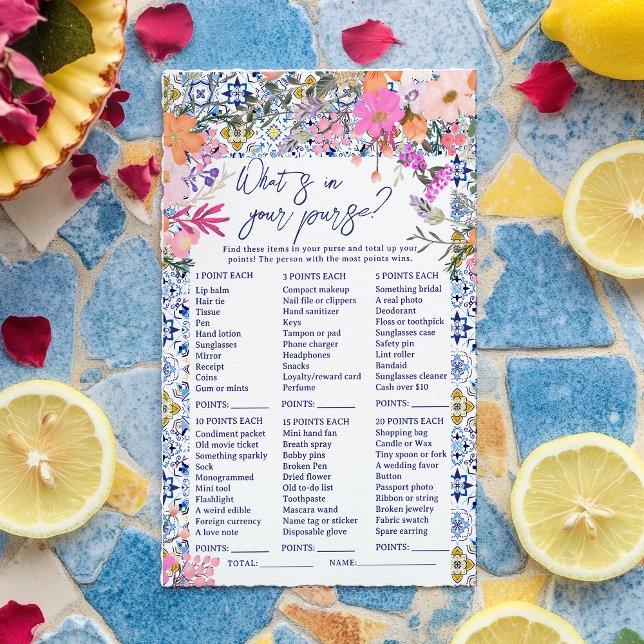 Was ist in deinem Brautparty-Geldbeutel? (What s in your purse italian bridal shower game)