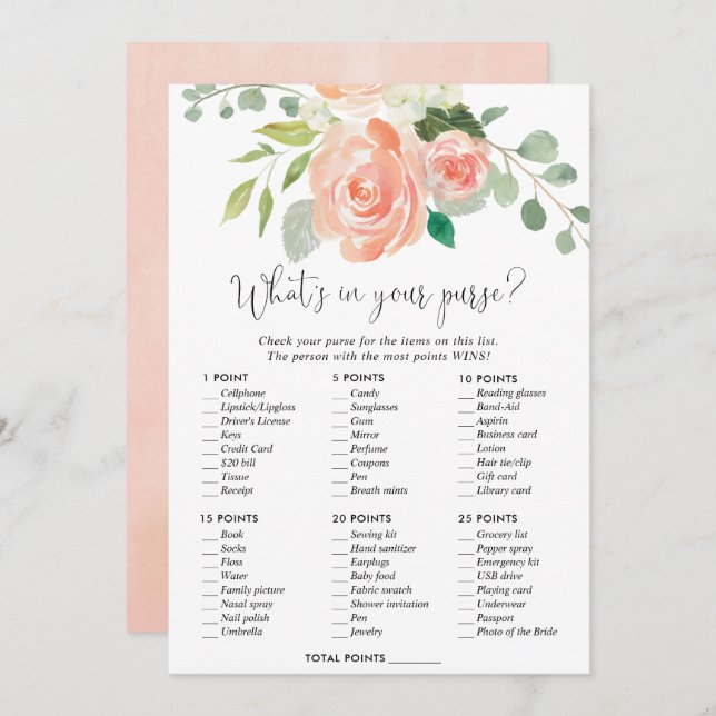 Was ist in deinem Brautparty-Handy? Einladung (Vorne/Hinten)