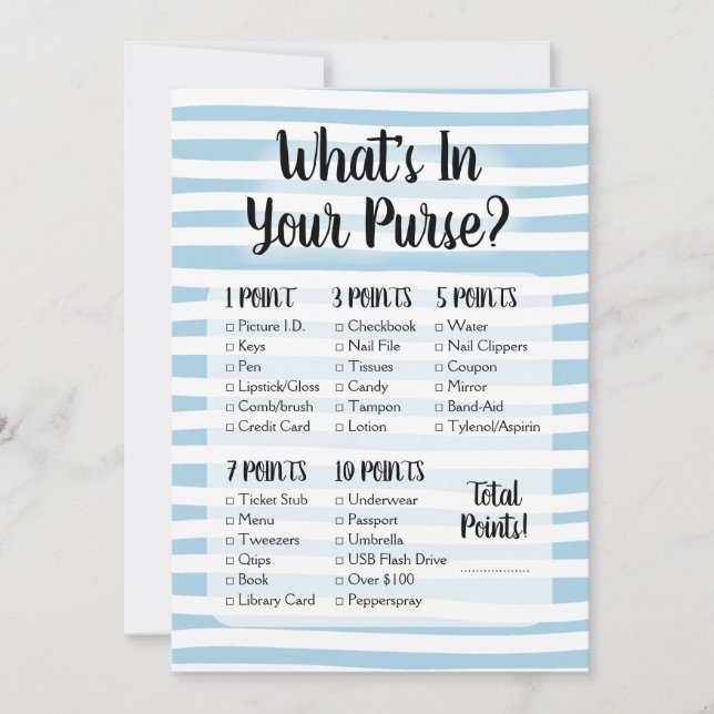 Was ist in deinem Handschuh blaue weiße Dusche? (Vorderseite)