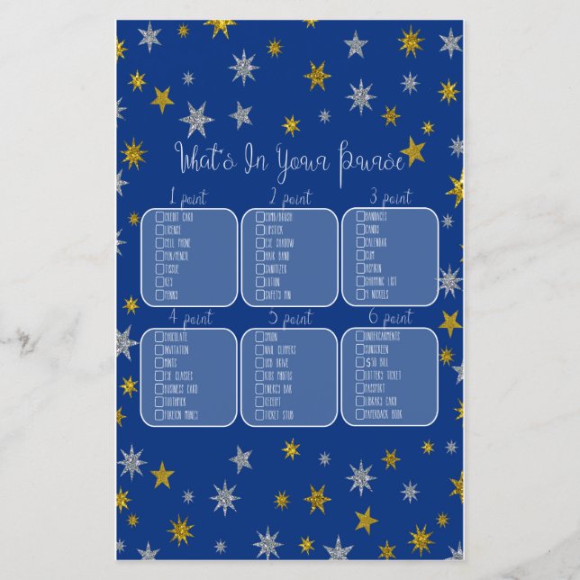 Was ist in deinem kleinen Star-Baby-Duschspiel in  (Vorderseite)