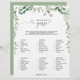 Was ist in deinem Purse Script Brautparty Game?