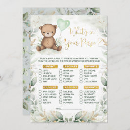 Was ist in deinem Purse Teddy Bären Balloon Baby G Einladung