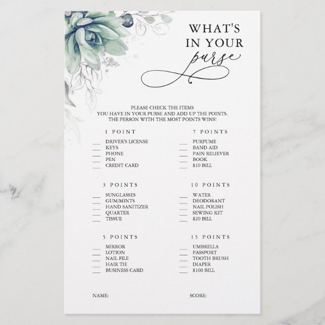 Was ist in deinem Sinn sukkulentes Brautparty-Spie (Vorderseite)